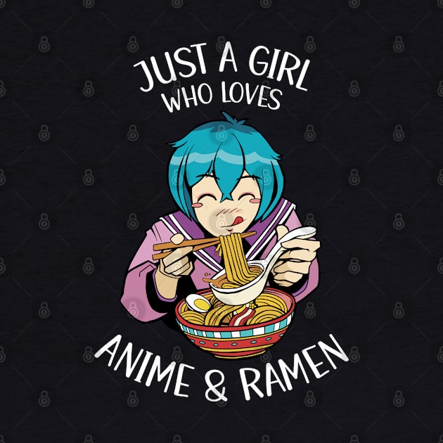 Just A Girl Who Loves Anime And Ramen by OnepixArt